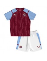 Aston Villa Domácí dres pro děti 2023-24 Krátký Rukáv (+ trenýrky)